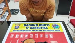 Di Jalan Rindang Banua, Satresnarkoba Polresta Palangka Raya Tangkap SL dan 9 Paket Sabu