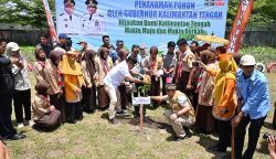 Kadishut Agustan Dampingi Gubernur Agustiar Tanam Pohon di SMA 1 Kumai, Tegaskan Penanaman Pohon Jadi Edukasi Lingkungan Bagi Generasi Muda