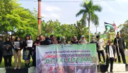 HMI Universitas Palangka Raya Gelar Aksi Damai Dukung Gencatan Senjata di Gaza