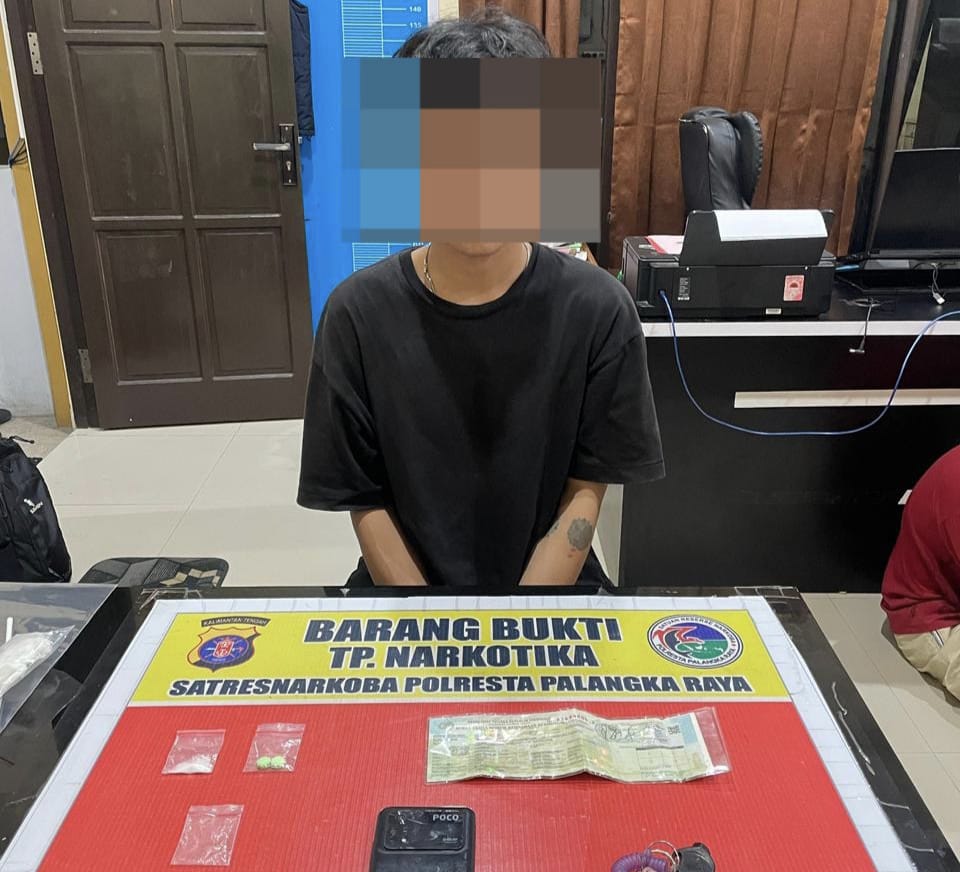Polresta Palangka Raya Bekuk Pria 26 Tahun, Amankan Sabu dan Ekstasi dari Jalan Yos Sudarso III