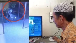 Maling Terekam CCTV, Pasangan Suami Istri Curi Motor Jamaah Saat Salat di Masjid Shalahuddin UPR