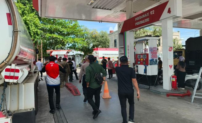 Kepolisian Bersama Pemkot Palangka Raya Gelar Sidak ke Sejumlah SPBU Cegah Antrean Panjang