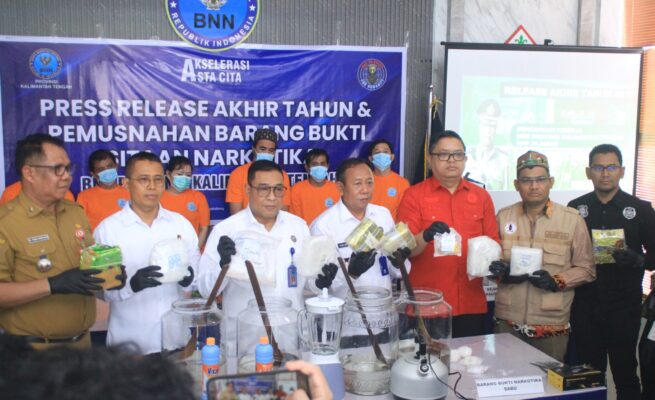 Perang Tanpa Kompromi, BNNP Kalteng Ungkap Jaringan Narkoba Lintas Profesi dan Lintas Provinsi Sepanjang Tahun 2025
