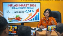 BPS Catat Inflasi Kalteng Maret 2026 Sebesar 0,54 Persen, Beras dan Cabai Jadi Penyumbang Utama