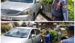 Aksi Sigap Damkar, Mobil Terperosok di Drainase Berhasil Dievakuasi Tanpa Kerusakan