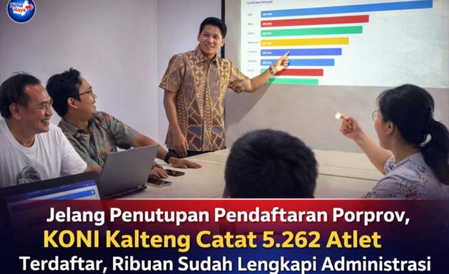 Jelang Penutupan Pendaftaran Porprov, KONI Kalteng Catat 5.262 Atlet Terdaftar, Ribuan Sudah Lengkapi Administrasi