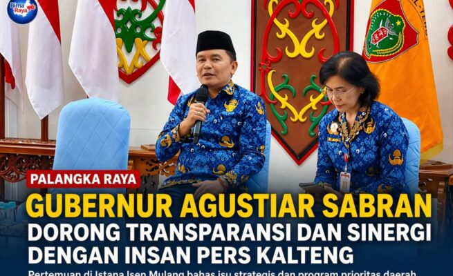 Gubernur Agustiar Sabran Tegaskan Keterbukaan Informasi dan Perkuat Sinergi Pers untuk Dukung Pembangunan Kalteng