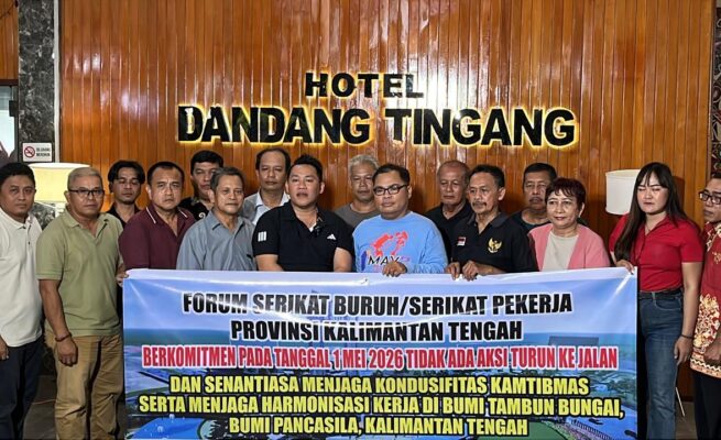 Tak Lagi Identik Demo Besar, May Day 2026 di Kalteng Hadirkan Aksi Damai, Senam Sehat hingga Cek Kesehatan Gratis