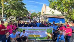 Wujudkan Harmoni dengan Alam, HKBP Palangka Raya Gelar Aksi Tanam Pohon di Kawasan Pasar Kahayan