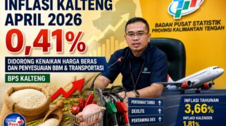 BPS Kalteng Catat Inflasi April 2026 Capai 0,41 Persen, Kenaikan Harga Beras dan Penyesuaian BBM Jadi Pemicu Utama Tekanan Harga