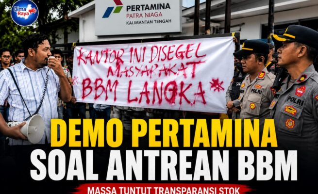Demo Pertamina Kalteng Memanas, Massa Pertanyakan Arti “Stok BBM Aman”