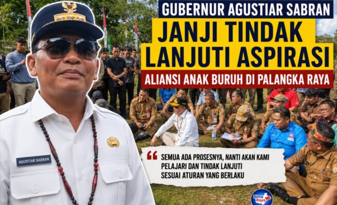Gubernur Kalteng Terima Aspirasi Mahasiswa Anak Buruh, Agustiar Sabran Tegaskan Semua Usulan Akan Diproses Sesuai Aturan