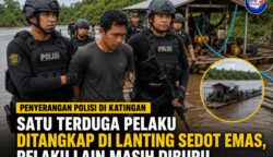 Satu Terduga Pelaku Penyerangan Polisi di Katingan Ditangkap di Lanting Sedot Emas, Pelaku Lain Masih Diburu