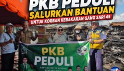 DPC PKB Kota Palangka Raya Bergerak Cepat Bantu Warga Terdampak Kebakaran di Jalan Dr. Murjani Gang Sari 45