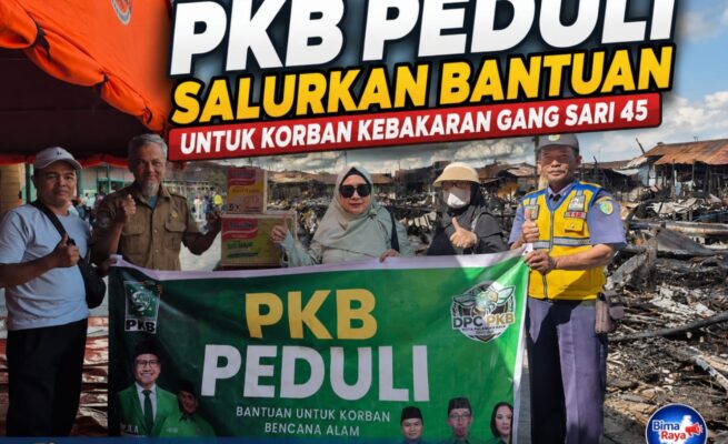 DPC PKB Kota Palangka Raya Bergerak Cepat Bantu Warga Terdampak Kebakaran di Jalan Dr. Murjani Gang Sari 45