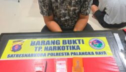 Satresnarkoba Polresta Palangka Raya Tangkap Seorang Pria 26 Tahun di Barak Jalan Pandan Sari, Sita Sabu Seberat 4,42 Gram