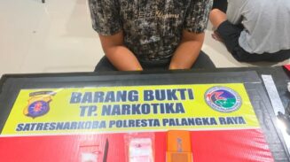 Satresnarkoba Polresta Palangka Raya Tangkap Seorang Pria 26 Tahun di Barak Jalan Pandan Sari, Sita Sabu Seberat 4,42 Gram
