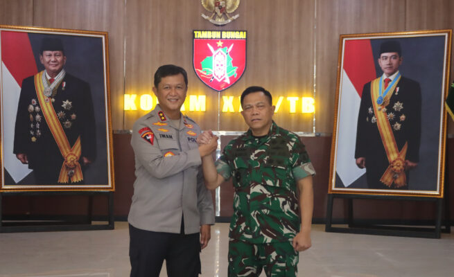 Kapolda Kalteng Perkuat Soliditas TNI-Polri Melalui Silaturahmi dengan Pangdam XXII Tambun Bungai