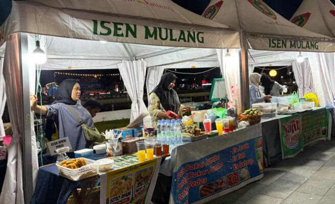 UMKM di Bundaran Besar Ramai Diserbu Warga, Pedagang: “Kada Bayar Sewa, Gratis dari Gubernur”