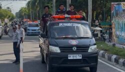 Perkuat Sinergi, Puluhan Relawan Damkar Palangka Raya Gelar Konvoi Kesiapsiagaan Kebakaran