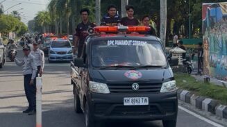 Perkuat Sinergi, Puluhan Relawan Damkar Palangka Raya Gelar Konvoi Kesiapsiagaan Kebakaran
