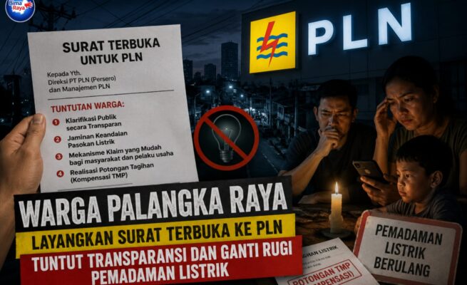 Surat Terbuka untuk PLN, Warga Palangka Raya Tuntut Keandalan Listrik, Transparansi, dan Hak Ganti Rugi