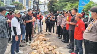 Aksi Jilid II Gerakan Palangka Raya Gelap, Peternak Ayam Buang Bangkai di Kantor PLN Usai Alami Kerugian Besar Akibat Listrik Padam