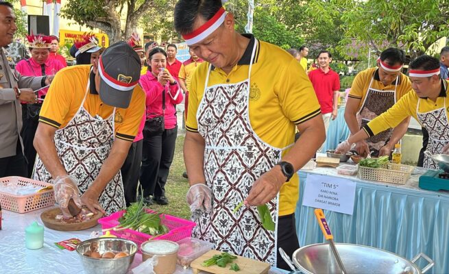 Lomba Memasak Hingga Tangkap Bebek, Kekompakan dan Keceriaan Warnai HUT Kemerdekaan RI ke-81 di Mapolda Kalteng
