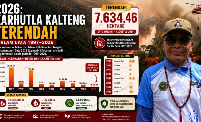 Karhutla Kalteng Terendah Sejak 1997 di Tengah El Niño, Kolaborasi Pemerintah dan Aparat Jadi Kunci Pengendalian