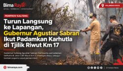 Turun Langsung ke Lapangan, Gubernur Agustiar Sabran Ikut Padamkan Karhutla di Tjilik Riwut Km 17