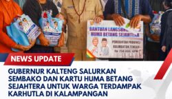 Gubernur Kalteng Salurkan Sembako dan Kartu Huma Betang Sejahtera untuk Warga Terdampak Karhutla di Kalampangan