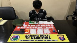 Polresta Palangka Raya Ringkus Pria Berinisial NR di Bukit Keminting dan Sita 366 Gram Sabu