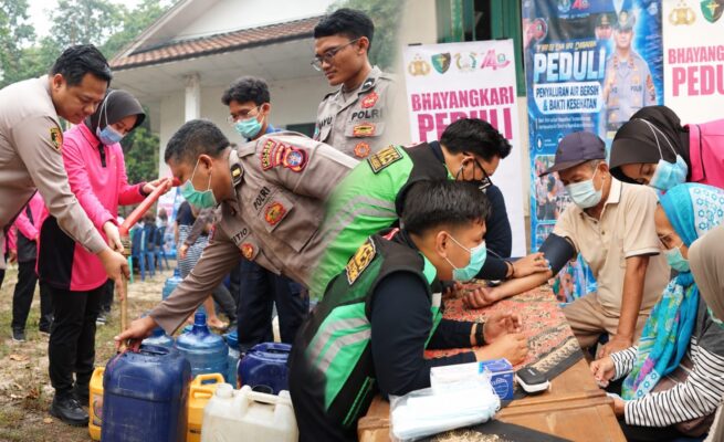 Polres Barsel Distribusikan 20 Ribu Liter Air Bersih Dan Periksa Kesehatan Untuk Warga