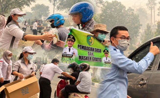 Dinkes Palangka Raya Bagikan 5.000 Masker dan Susu Gratis untuk Warga Terdampak Kabut Asap