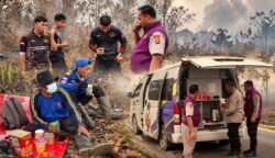 Secangkir Kopi dan Dukungan Psikologis, Cara Polda Kalteng Jaga Semangat Petugas Karhutla