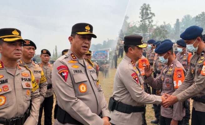 Kapolda Kalteng Sambut 210 Personel BKO Pusdokkes dan Brimob NTB untuk Penanganan Karhutla