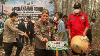 Dinas Kehutanan Kalteng Sambut Positif Penanaman Pohon Bersama Polda Kalteng